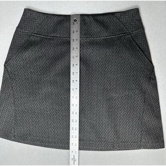 Title Nine Skirt Womens Small Passport Ponte Gray Herringbone Pockets Golf EUC - Picture 6 of 9